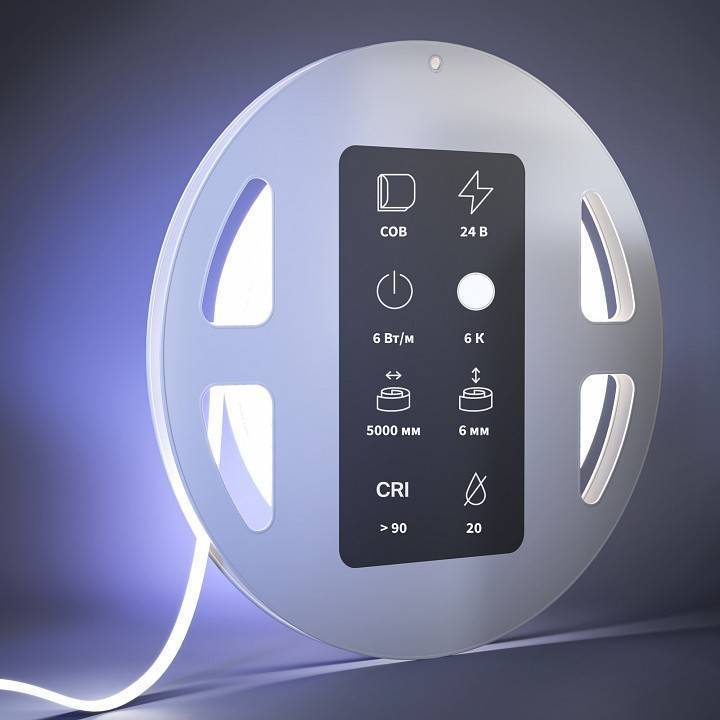 Лента светодиодная Maytoni Ultra 24 В 4.8 Вт/м 4000 К IP65 5 м 201069