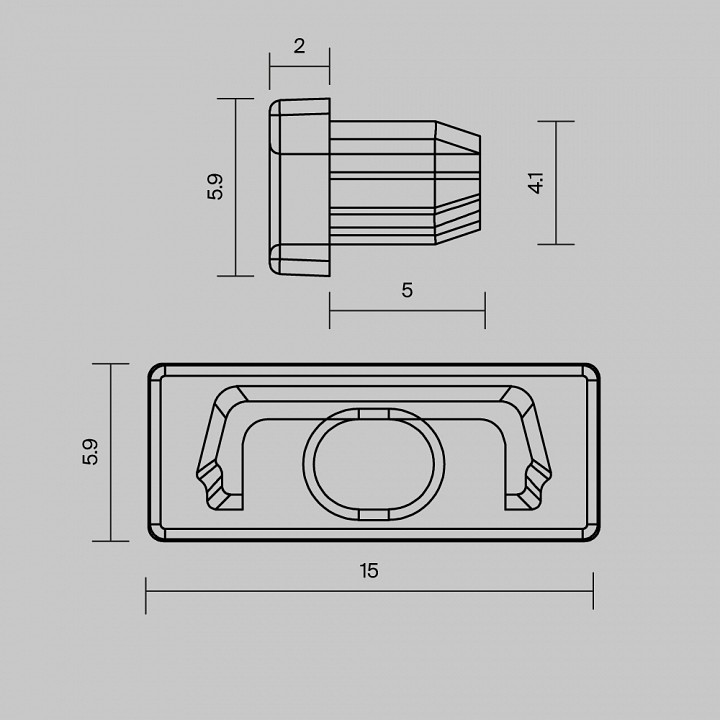 Заглушка для профиля Maytoni 642012