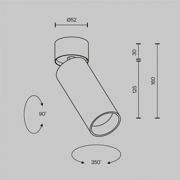 Светильник на штанге Maytoni Technical FOCUS LED C055CL-L12W4K-SS-B