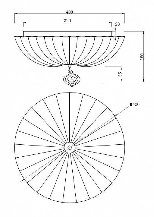 Светильник накладной Maytoni Sienna C216-CL-03-N