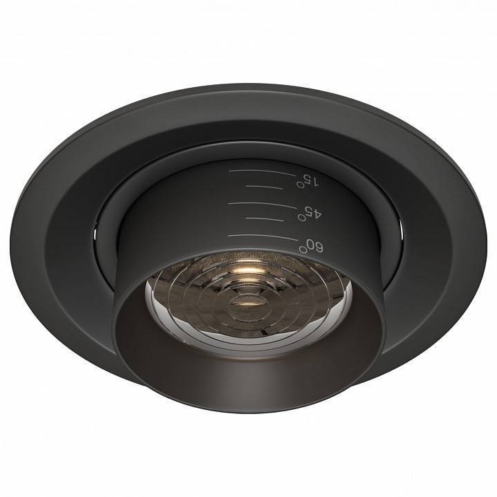 Встраиваемый светильник Maytoni Elem 12 Вт 3000 К черный DL052-L12B3K