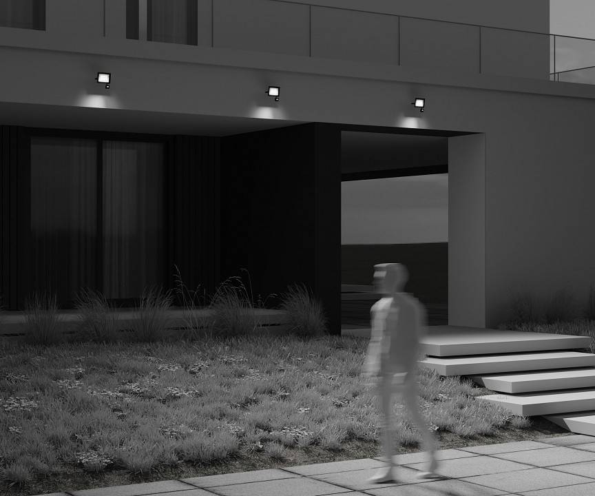 Прожектор светодиодный Maytoni Flood 30 Вт 4000 К с датчиком движения FL001-L30B4KSR