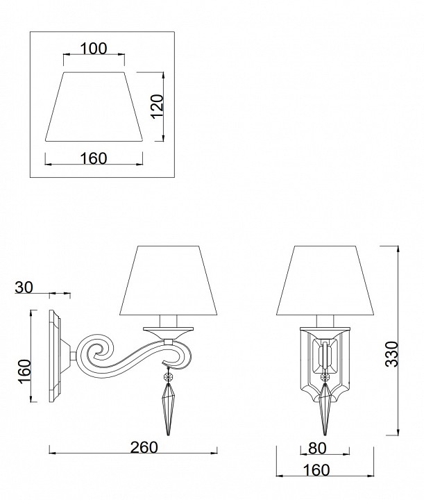 Бра Freya Bonfi FR2017WL-01BZ