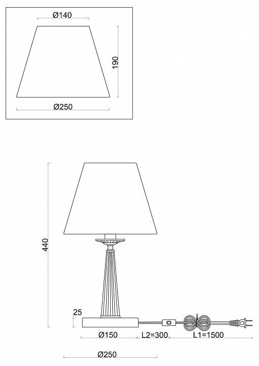 Настольная лампа декоративная Freya Osborn FR2027TL-01BS