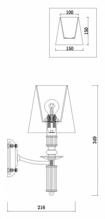 Бра Freya Ksenia FR2539WL-01G