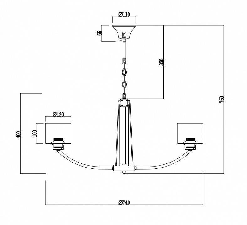 Подвесная люстра Freya Teodora 8 ламп FR5003PL-08B
