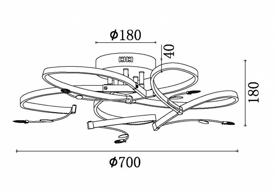 Потолочная люстра Freya Timeless LED 50 Вт FR6045CL-L50CH