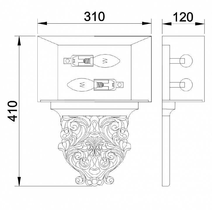 Накладной светильник Maytoni Albero H034-WL-02-R