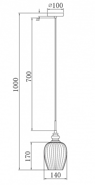 Подвесной светильник Maytoni Blues MOD033-PL-01-N