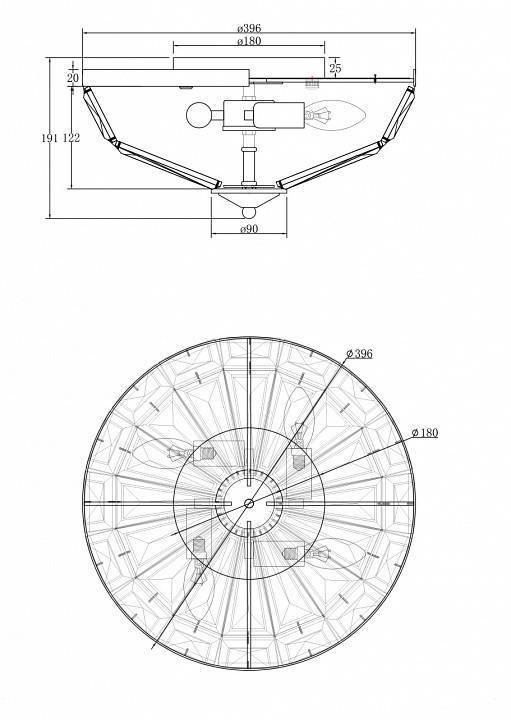 Потолочный светильник Maytoni Facet 4xG9 MOD094CL-04G