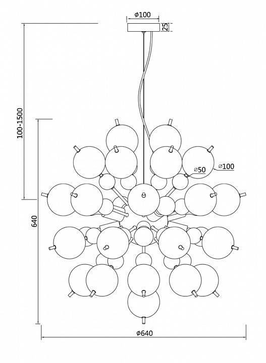 Подвесная люстра Maytoni Bolla 8 ламп MOD133PL-08CH