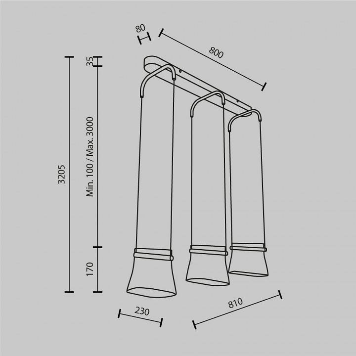 Подвесной светильник Maytoni Cabaret MOD170PL-L24BS3K