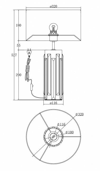 Настольная лампа Maytoni Muse MOD304TL-01CH