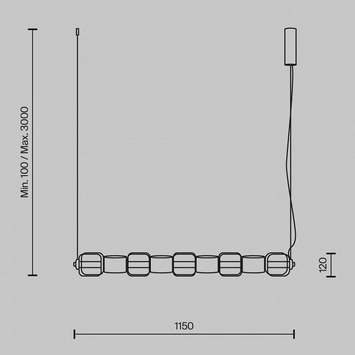 Подвесной светильник Maytoni Ritmo MOD381PL-L45B3K