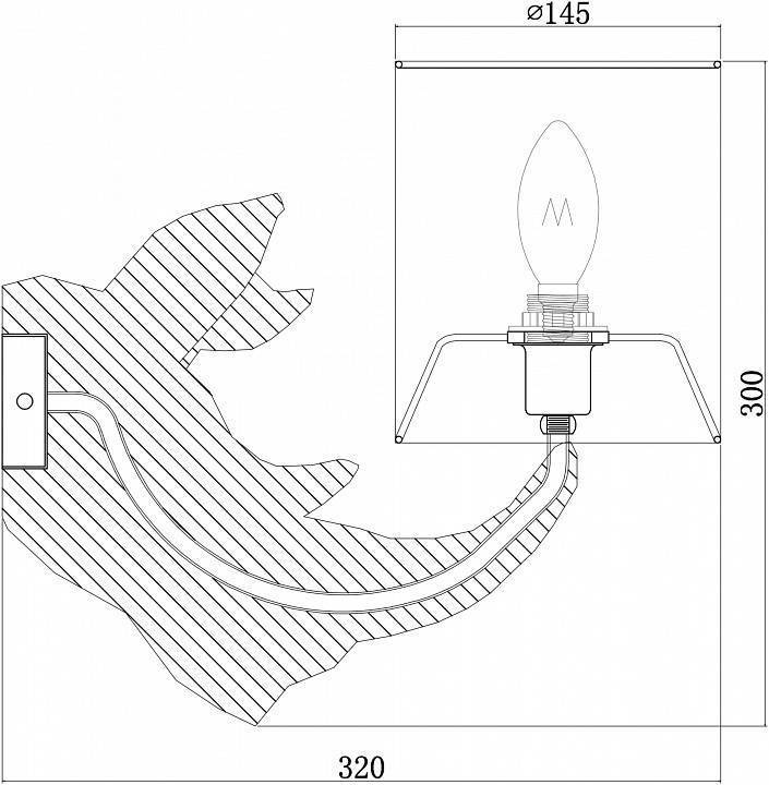 Бра Maytoni Nashorn MOD470WL-01B