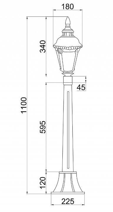 Уличный светильник Maytoni Goiri O028FL-01BZ