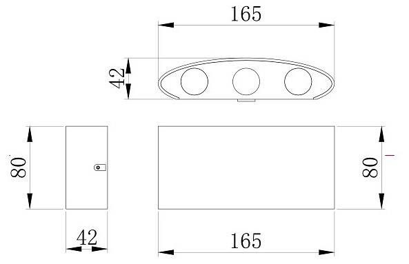 Светильник уличный настенный Maytoni Strato 6 Вт 3000K O417WL-L6GR3K