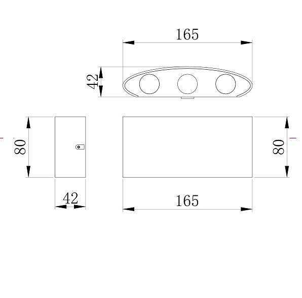 Светильник уличный настенный Maytoni Strato 6 Вт 3000K O417WL-L6W3K