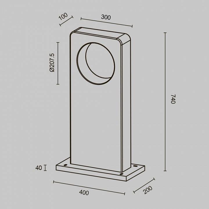 Уличный наземный светильник Maytoni Betone O469FL-L7CM3K1