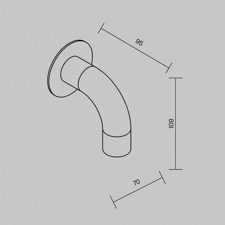 Настенный светильник Maytoni Sleek LED 2 Вт 3000K золото O477WL-L2GF3K