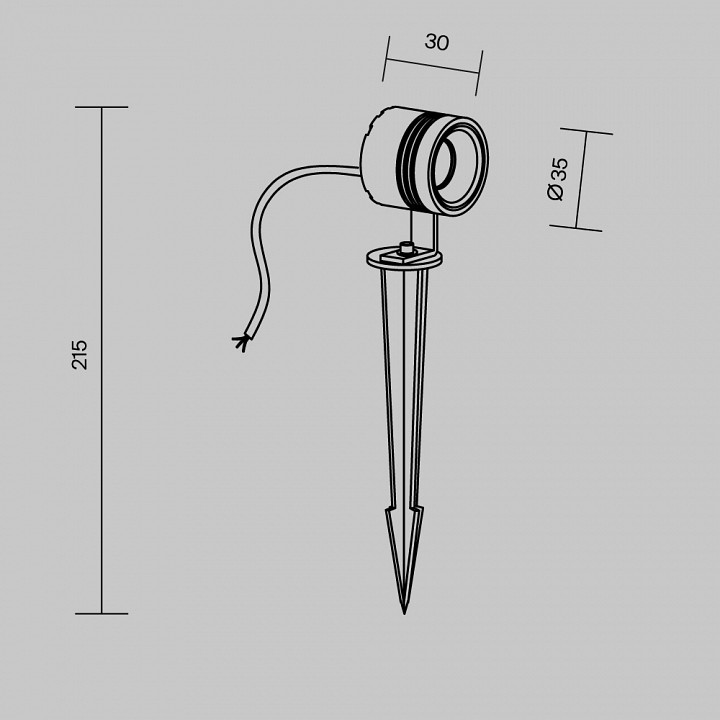 Уличный наземный светильник Maytoni Clyde O493FL-L3GF3K