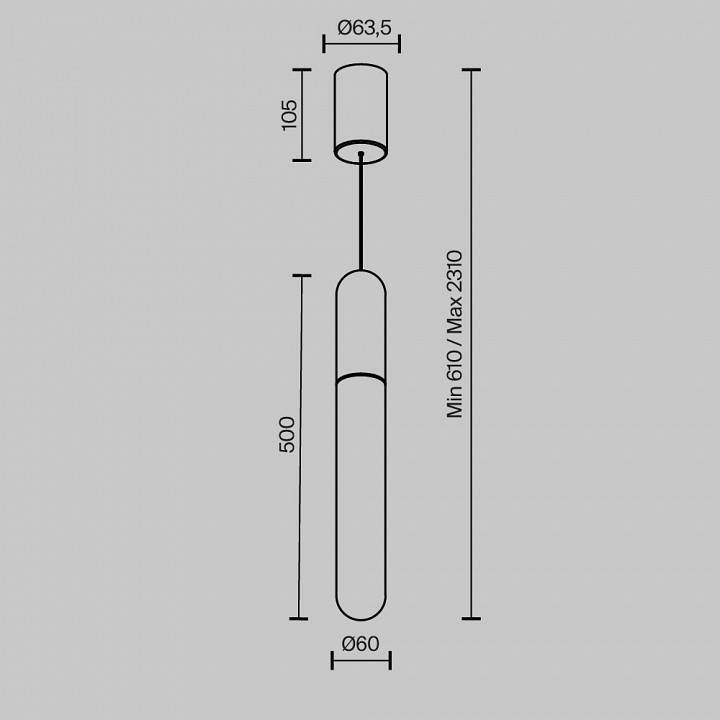 Подвесной светильник Maytoni Mist 12 Вт 3000K латунь P101PL-L500-12W3K-BS