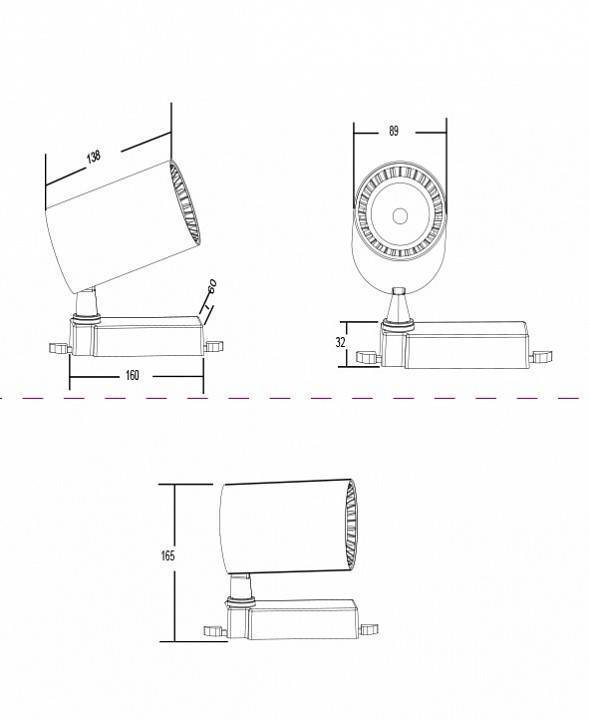 Светильник на штанге Maytoni Vuoro TR029-3-30W3K-B