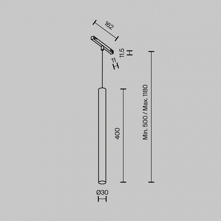 Подвесной светильник Maytoni Technical Focus Led TR245-7W3K-B
