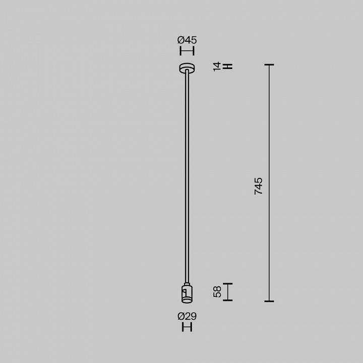 Основание на штанге Maytoni Accessories for tracks Flarity TRA159C-B1-BS