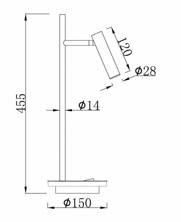 Настольная лампа офисная Maytoni Estudo Z010TL-L8B3K