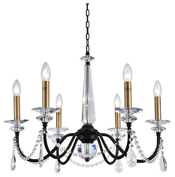 Подвесная люстра Newport АНАСТАСИЯ 3976/C black+brass