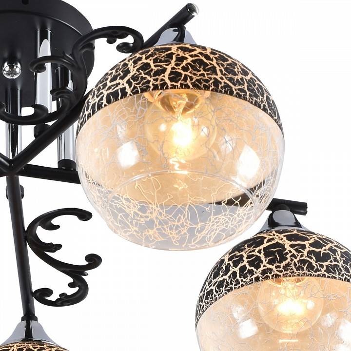 Потолочная люстра Reluce 01277 01277-0.3-05B BK+CR