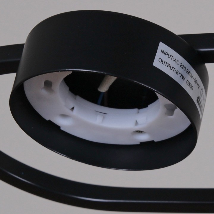 Люстра на штанге De Markt Бремен 4xGX53 02760-0.3-04 BK+WOOD GX53