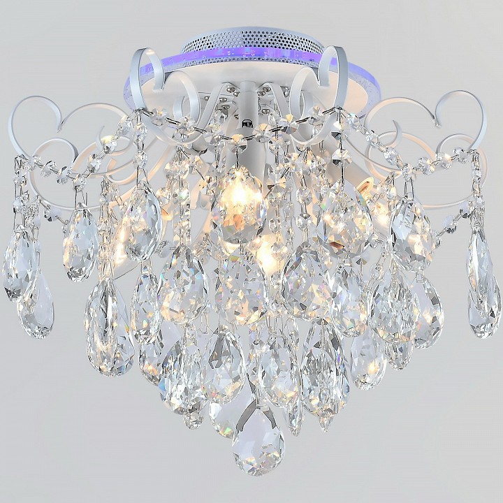 Люстра на штанге De Markt 04024-0.3-04 WH+SILVER PN+RGB