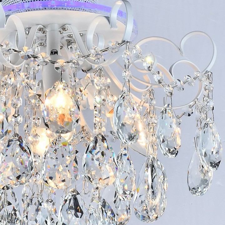 Люстра на штанге De Markt 04024-0.3-04 WH+SILVER PN+RGB