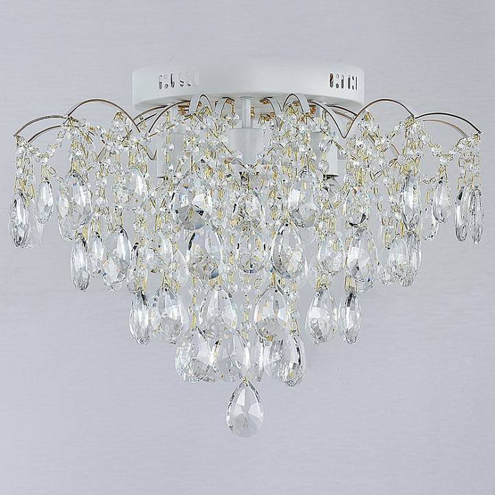 Потолочная люстра Reluce 04039 6 ламп белая с золотом 04039-0.3-06 WH+GOLD PN