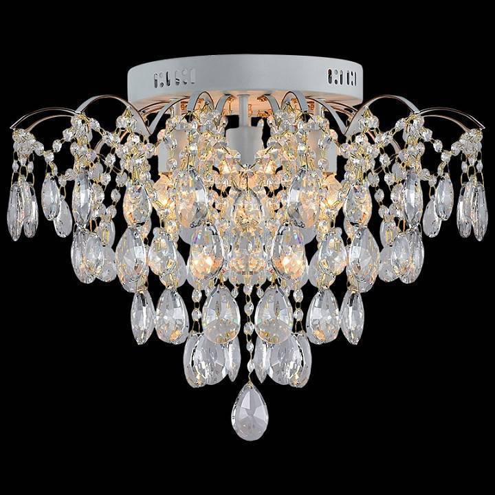 Потолочная люстра Reluce 04039 6 ламп белая с золотом 04039-0.3-06 WH+GOLD PN