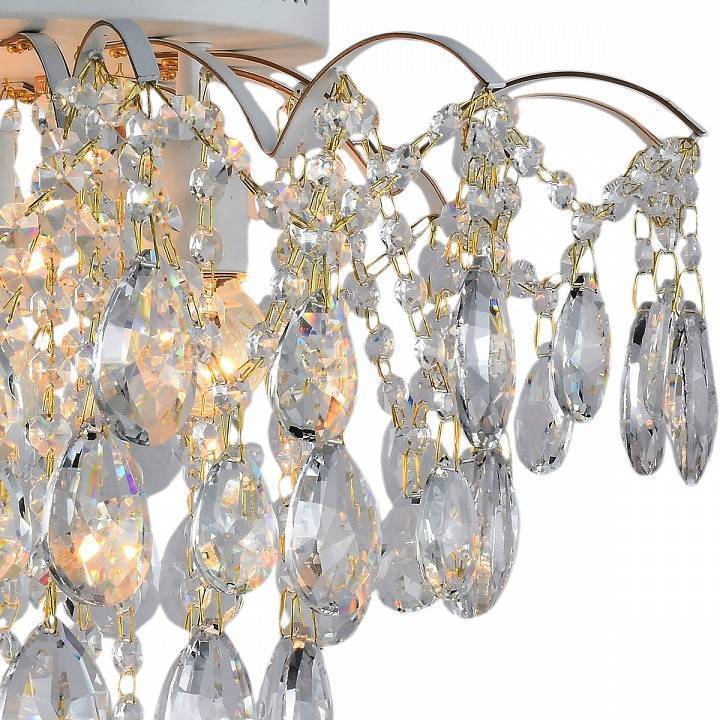 Потолочная люстра Reluce 04039 6 ламп белая с золотом 04039-0.3-06 WH+GOLD PN