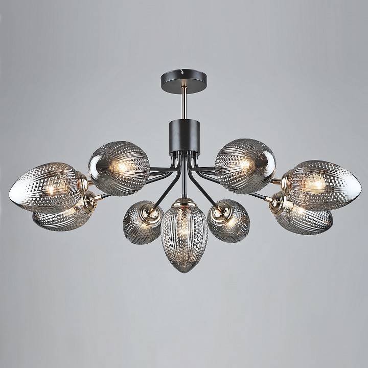 Люстра на штанге Reluce 05126 9 ламп 05126-0.3-09 COFFEE+FGD