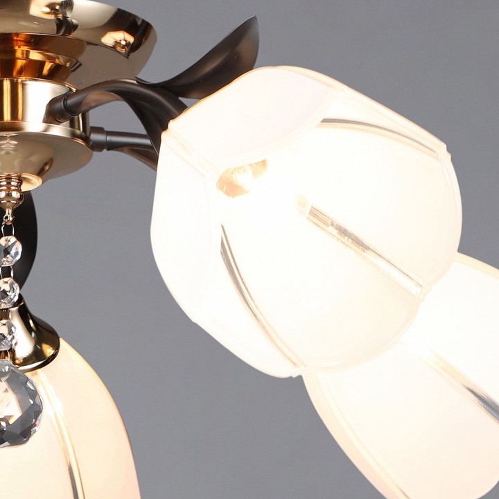 Люстра на штанге De Markt 06382-0.3-05 5xE27 золото/кофе 06382-0.3-05 FGD+COFFEE