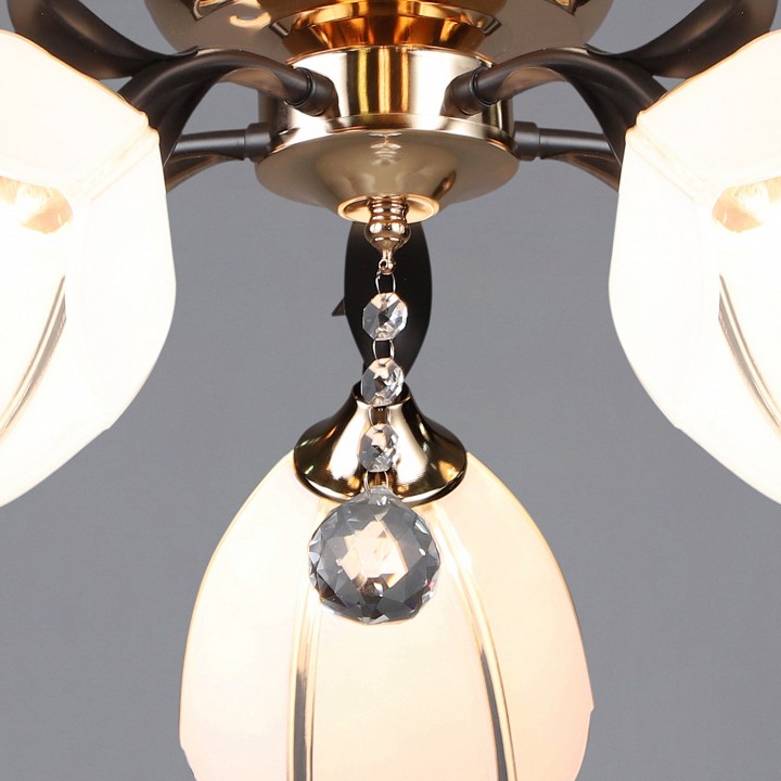 Люстра на штанге De Markt 06382-0.3-05 5xE27 золото/кофе 06382-0.3-05 FGD+COFFEE