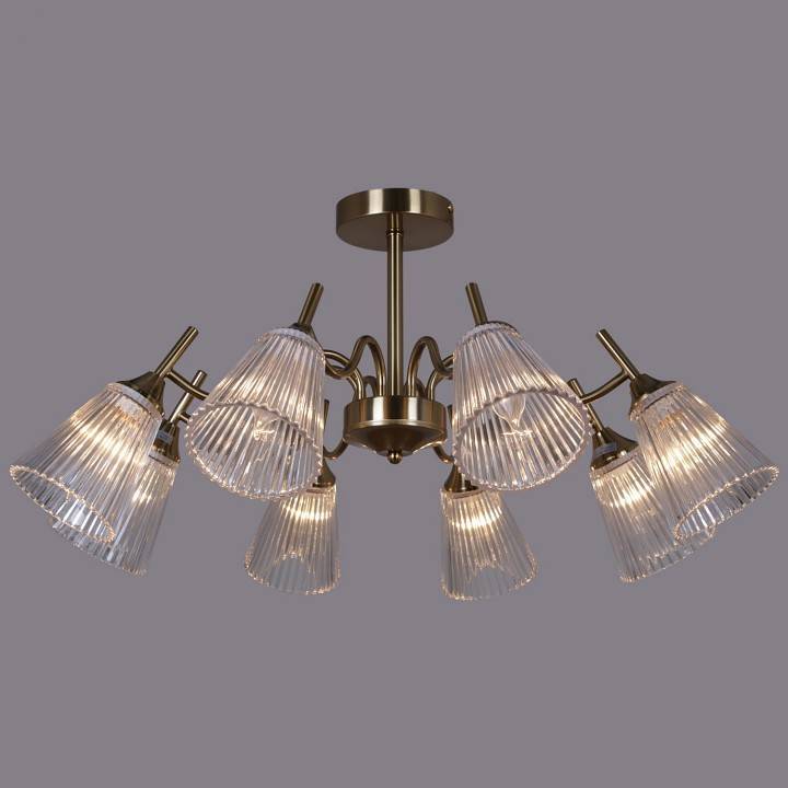 Люстра на штанге De Markt 06603-0.3-08 8xE27 медь 06603-0.3-08 COP