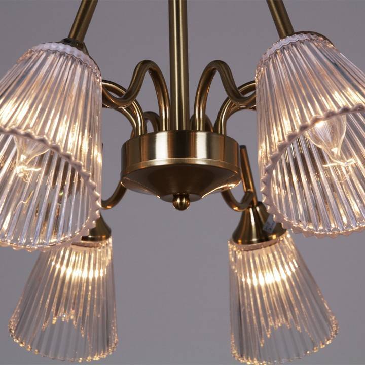 Люстра на штанге De Markt 06603-0.3-08 8xE27 медь 06603-0.3-08 COP