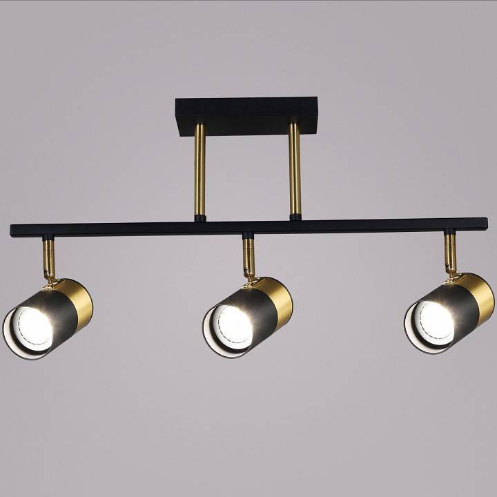 Спот De Markt Ракурс 3хGU10 черный медь 06664-0.8-03 BK+COP