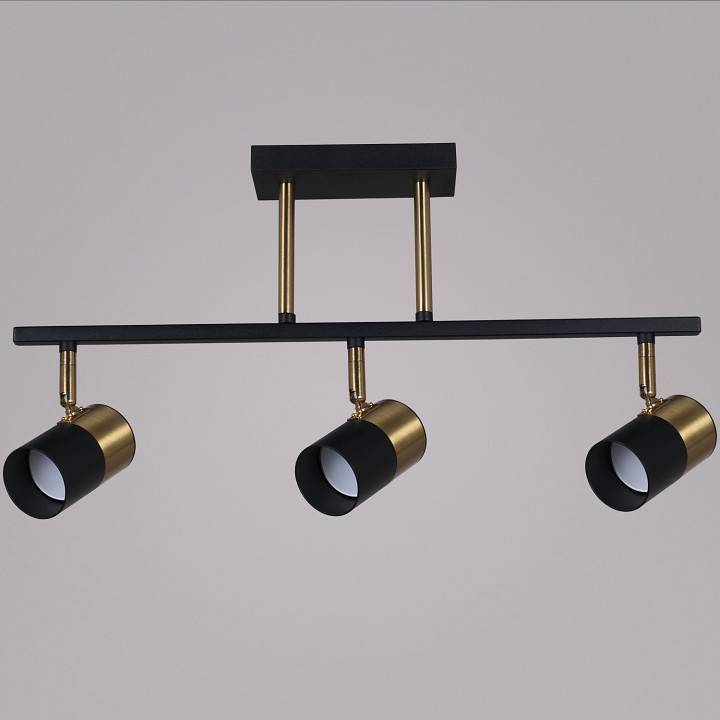 Спот De Markt Ракурс 3хGU10 черный медь 06664-0.8-03 BK+COP