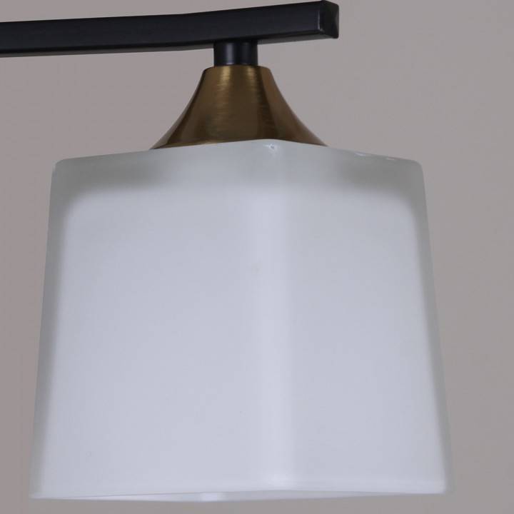 Люстра на штанге De Markt 06668-0.3-08 8xE27 черный/медь 06668-0.3-08 BK+COP