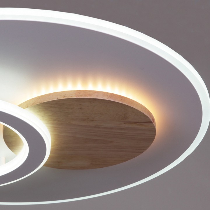 Накладной светильник De Markt Ракурс WH+WOOD 08397-0.5-470 WH+WOOD