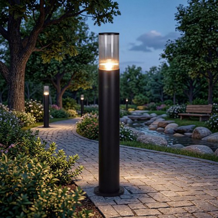 Наземный высокий светильник  09982-0.7-001JH 1.0M E27 BK RLOS