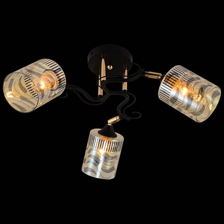 Потолочная люстра Reluce 11313 3 лампы 11313-0.3-03 BK+FGD