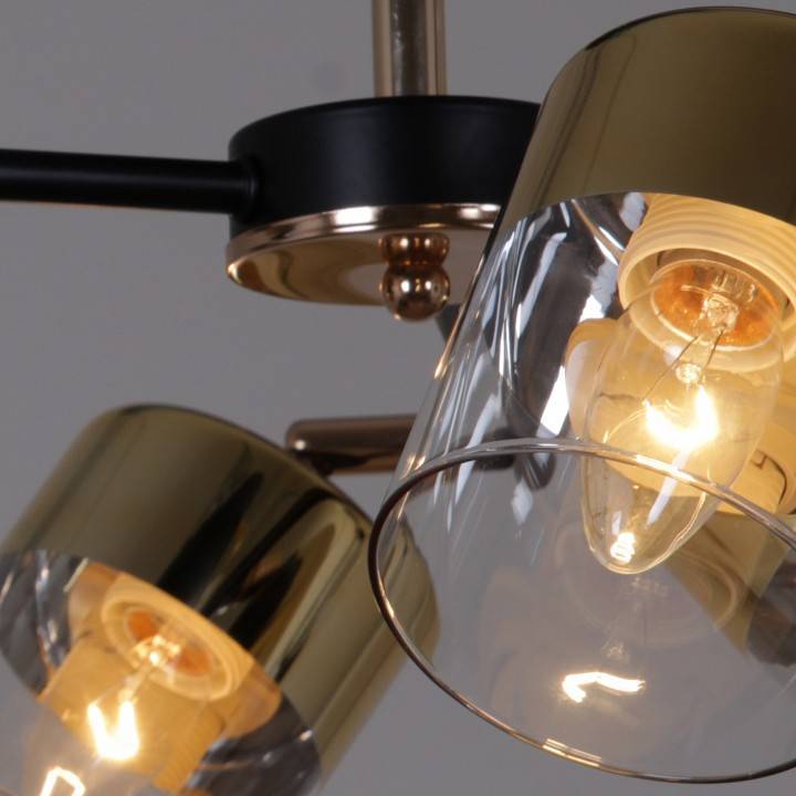 Люстра на штанге Reluce 11555 6хE27 BK+FGD 11555-0.3-06 BK+FGD